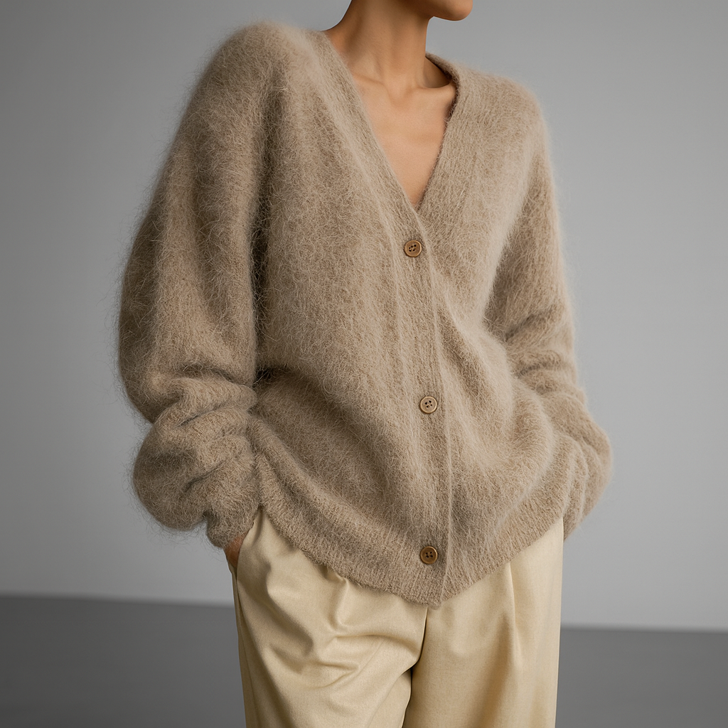 Cardigan med knapper – Blød elegance med afslappet raffinement