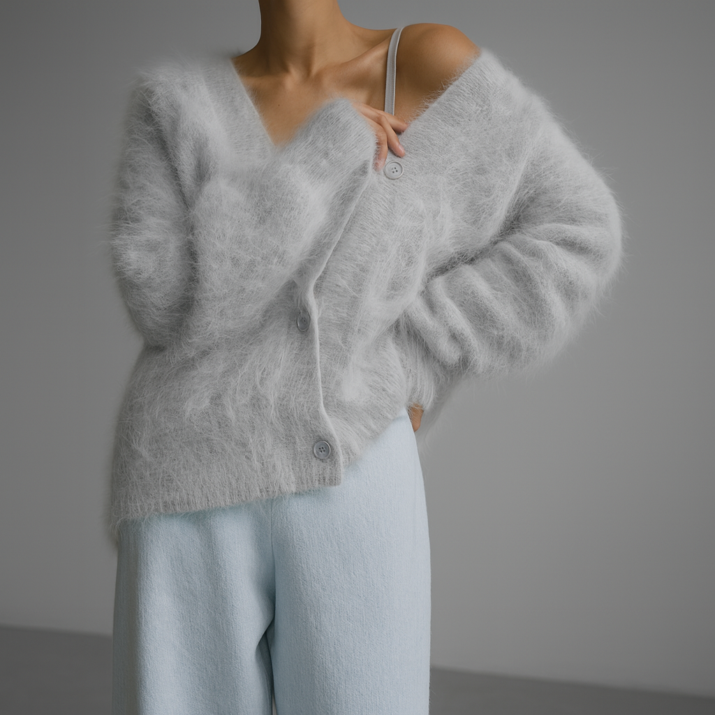 Cardigan med knapper – Blød elegance med afslappet raffinement