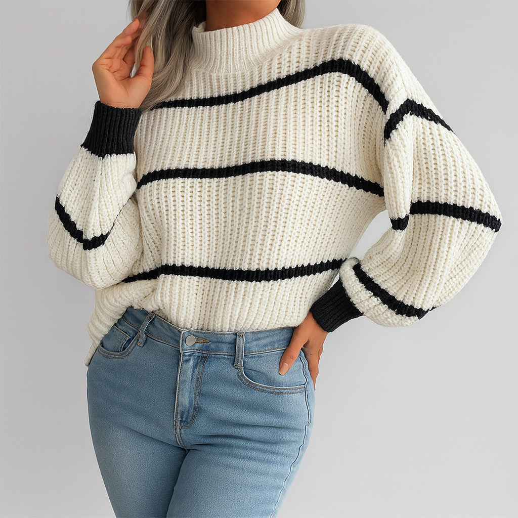 Elegant rullekrave sweater – Luksuriøs rullekrave for uovertruffen varme
