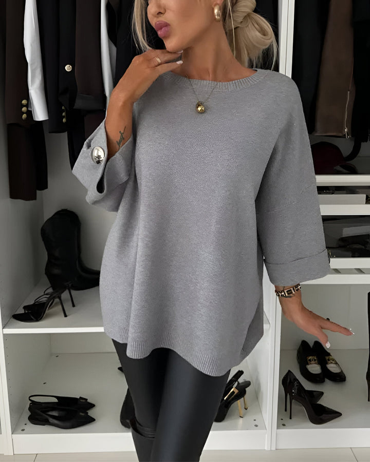 Lucie™ | Miękki sweter z guzikami