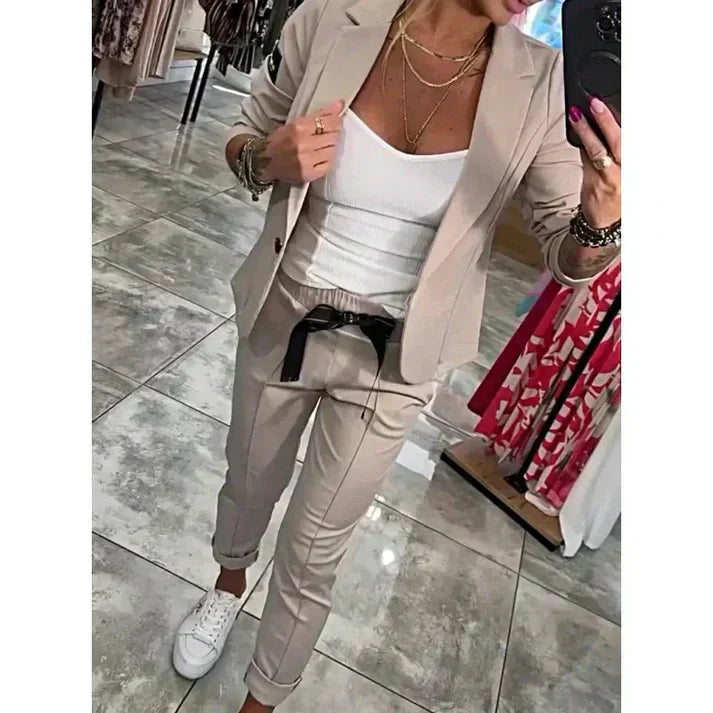 Lauren™ | Elegancki Zestaw Żakietu i Spodni