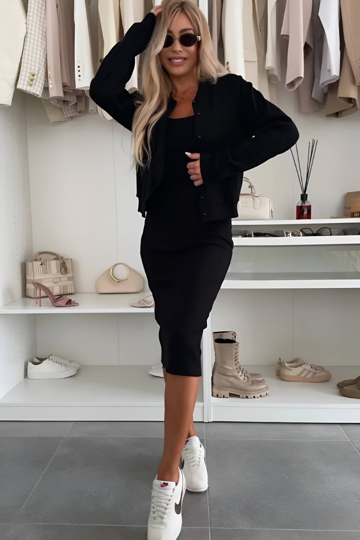 Elise™ | Elegancka Midi Sukienka i Kamizelka