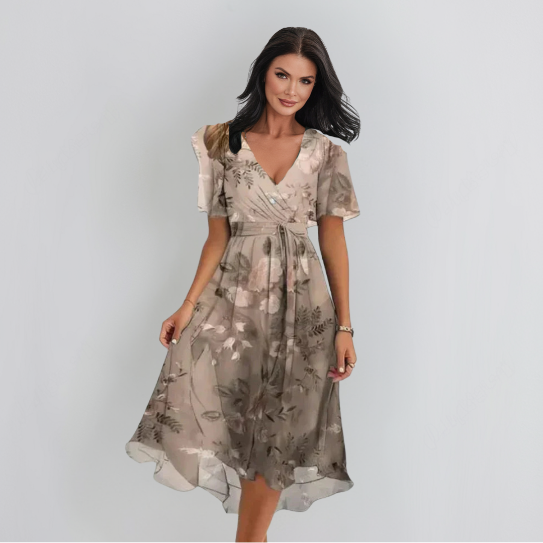 Lenka | Elegancka sukienka z dekoltem w kształcie V