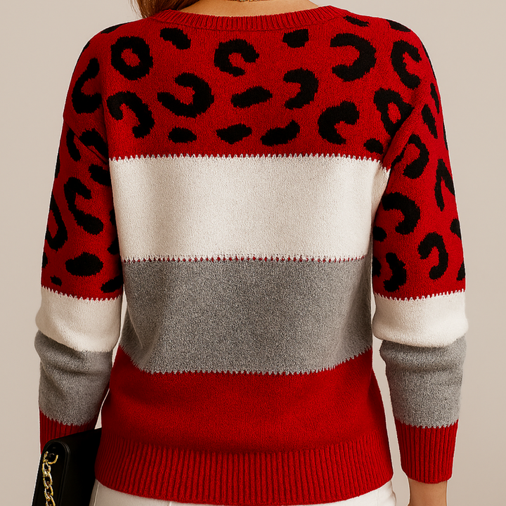 Emily™ | Sweter z dzianiny w leopardzie