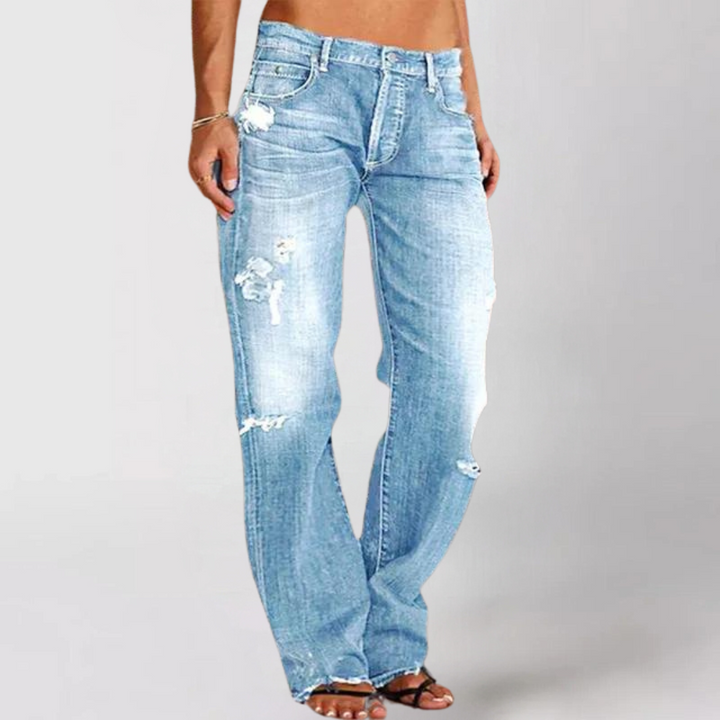 Priscilla™ | Jeans Denim z Szerokimi Nogawkami