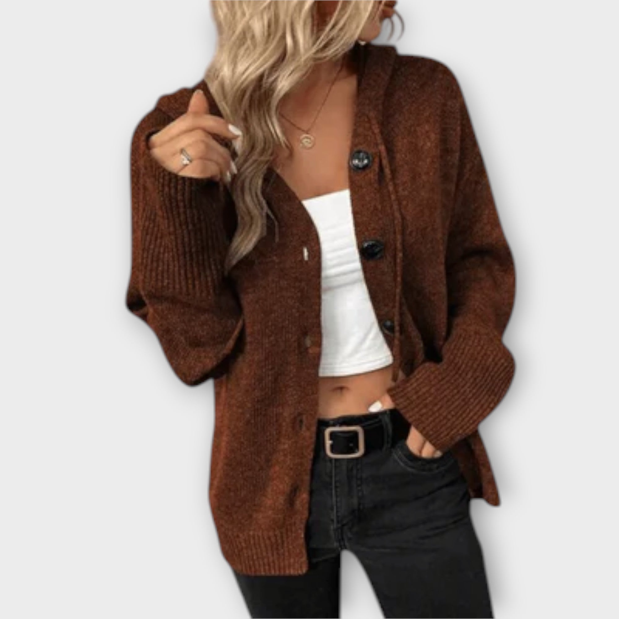 Hyggelig cardigan med knapper – Afslappet & Smart