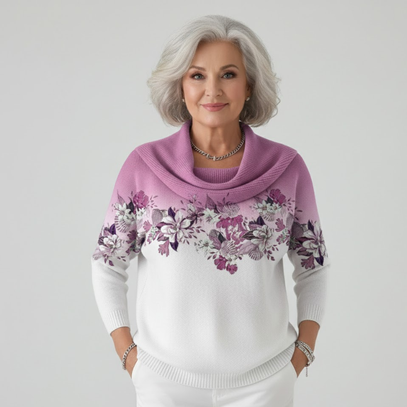 Alora | Kwiatowy sweter