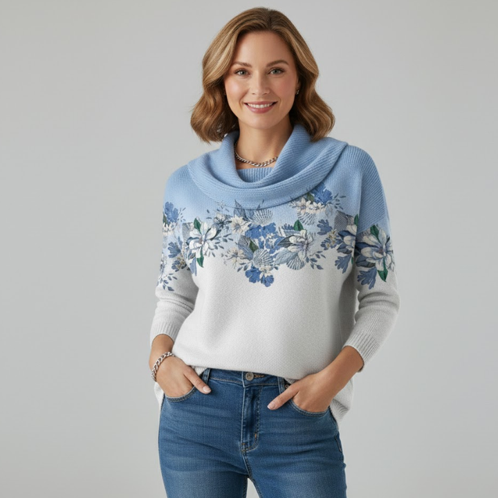 Alora | Kwiatowy sweter
