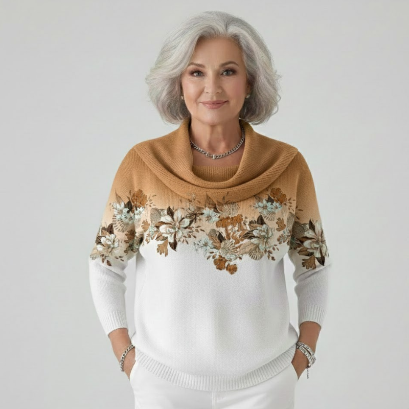 Alora | Kwiatowy sweter