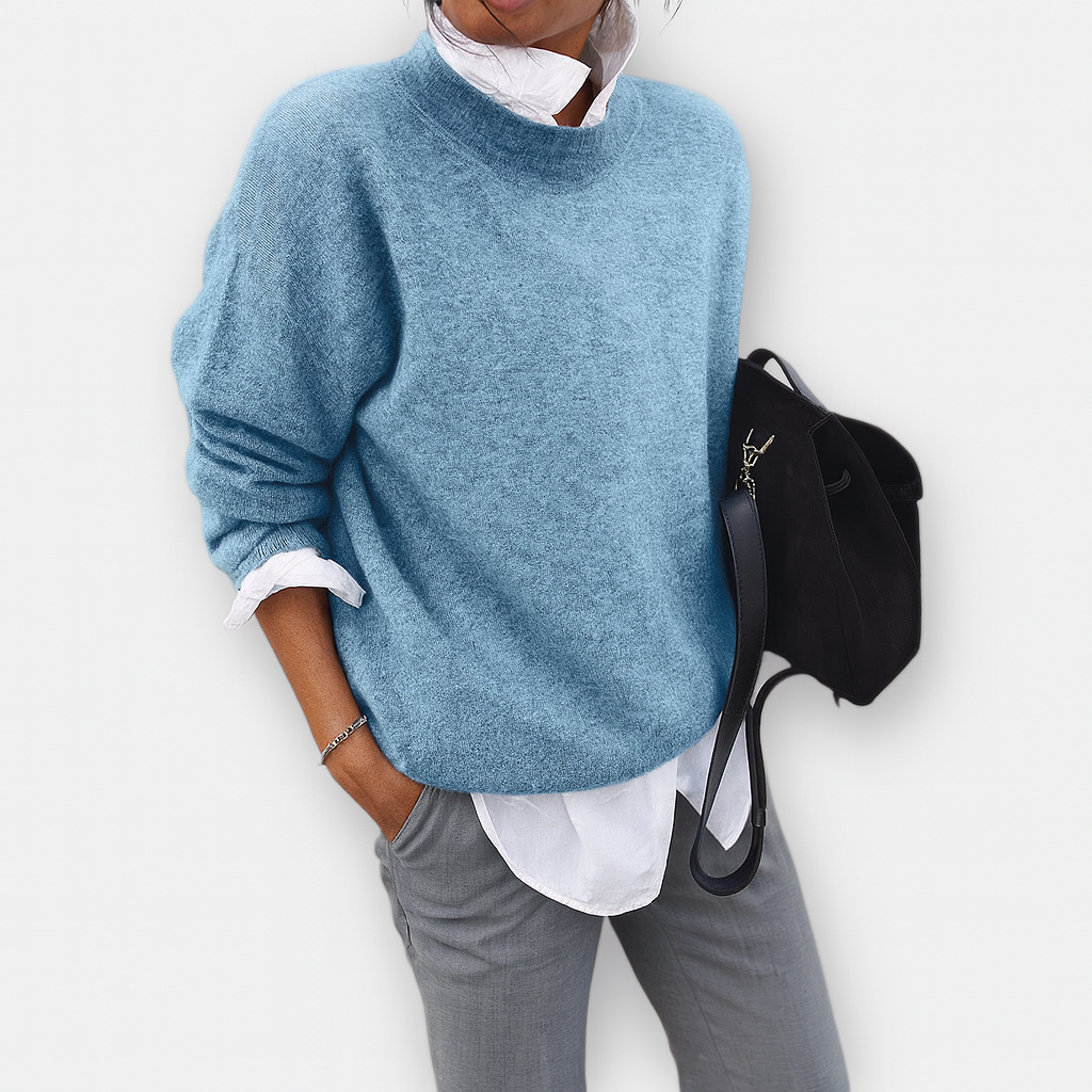 Klassisk Sennepsgul Strikket Trøje – Let Elegance