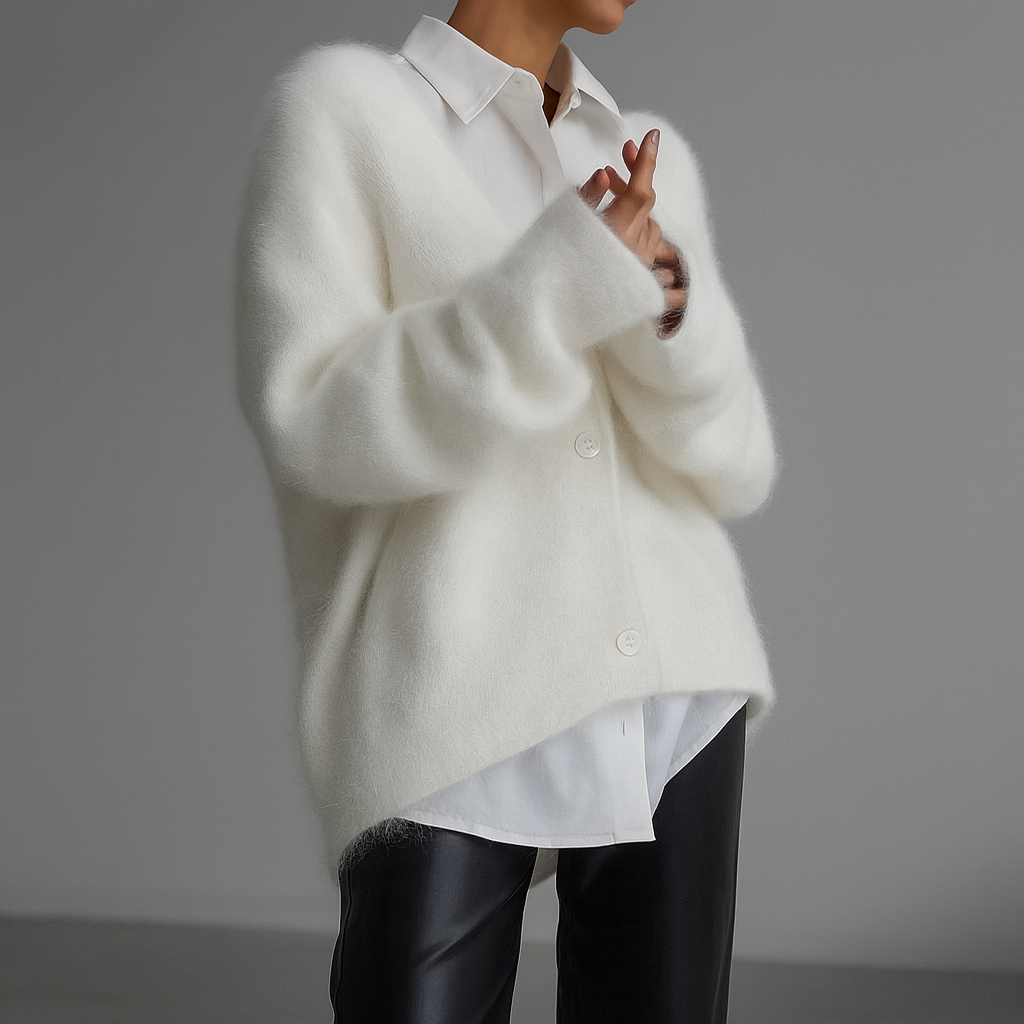 Cardigan med knapper – Blød elegance med afslappet raffinement