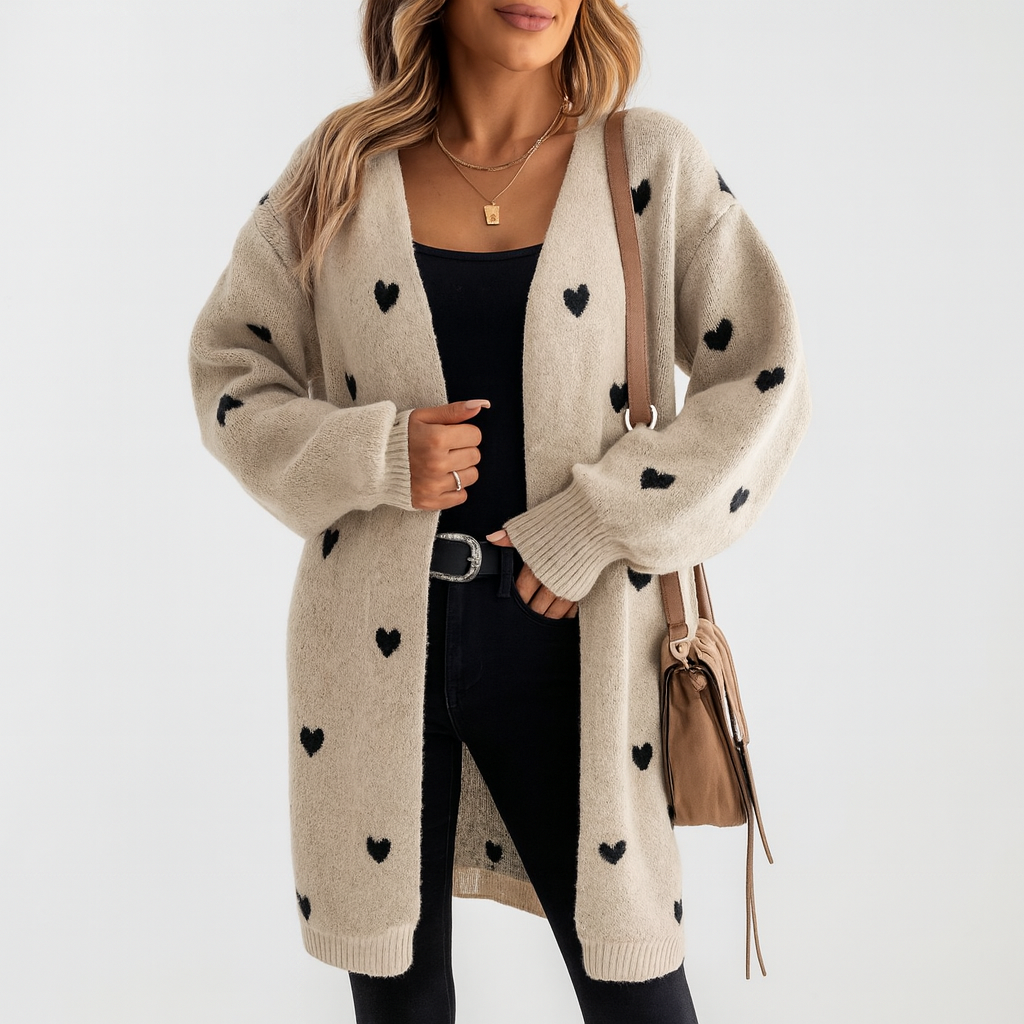 Herzprint Cardigan – Behagelig charme med et legende touch
