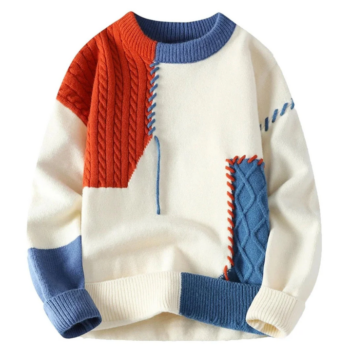 SOLÈNE™ | Sweter Patchwork
