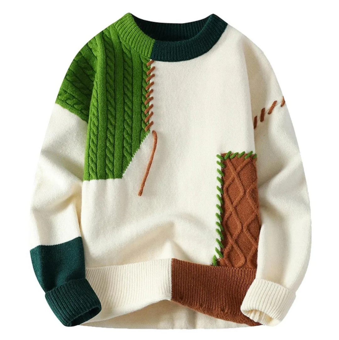 SOLÈNE™ | Sweter Patchwork
