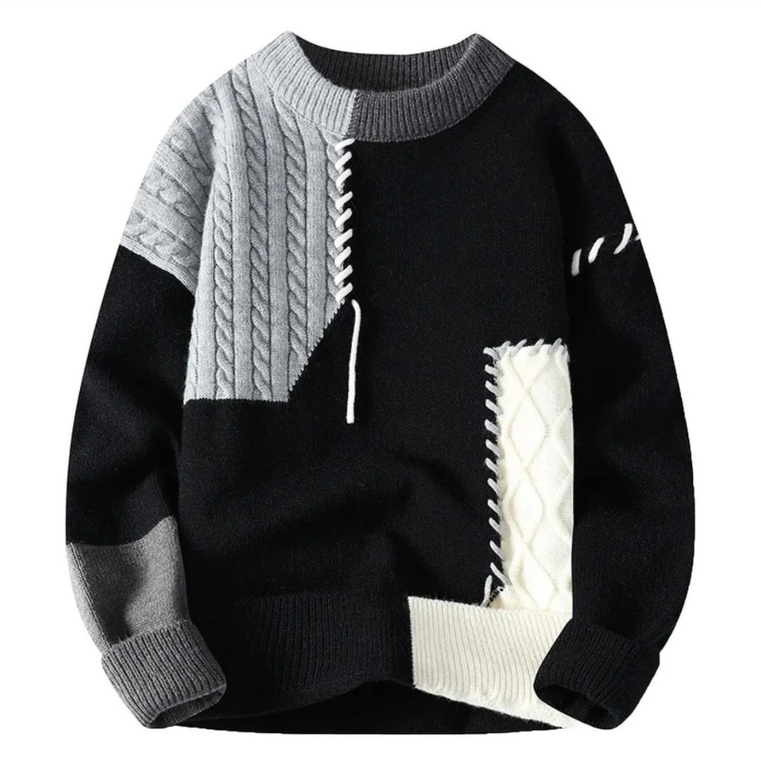 SOLÈNE™ | Sweter Patchwork