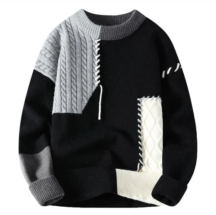SOLÈNE™ | Sweter Patchwork