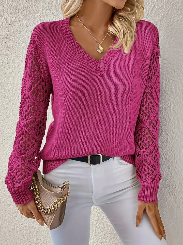 SOLÈNE™ | Sweter casualowy z dekoltem w serek