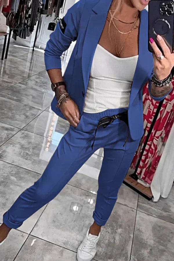 Lauren™ | Elegancki Zestaw Żakietu i Spodni