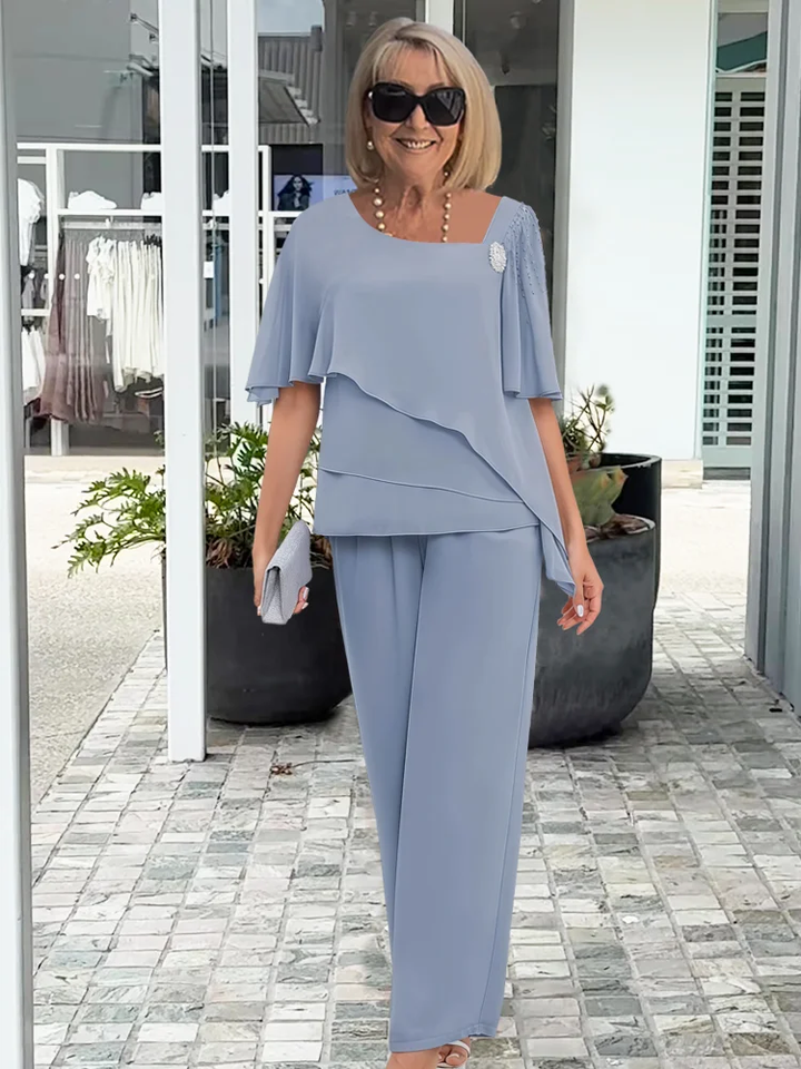Amore™ | Modny zestaw dwuczęściowy z Chiffon