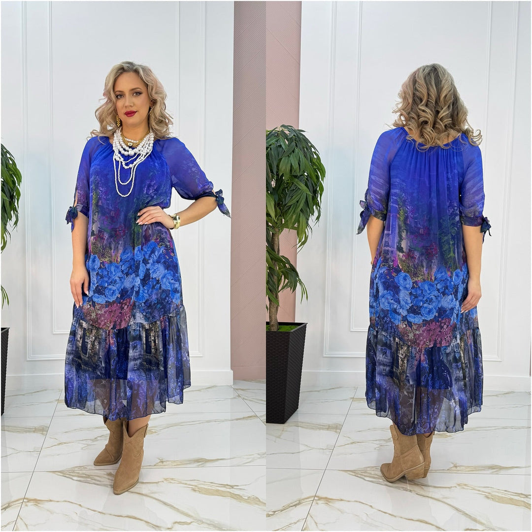 Olesia™ Elegancka Kwiatowa Sukienka Maxi