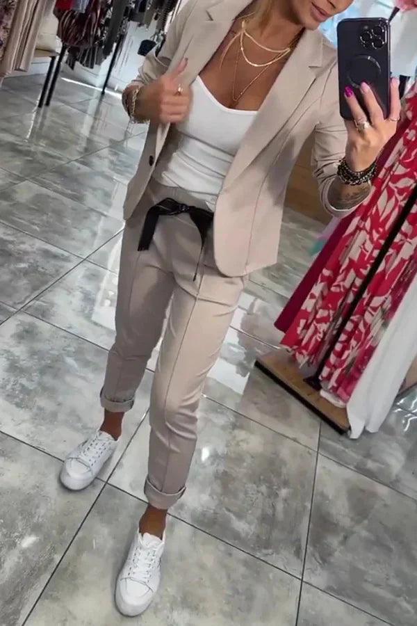 Lauren™ | Elegancki Zestaw Żakietu i Spodni