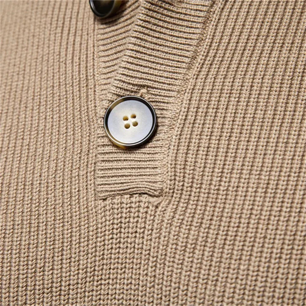 Michiel | Męski Sweter z Designem Guzików