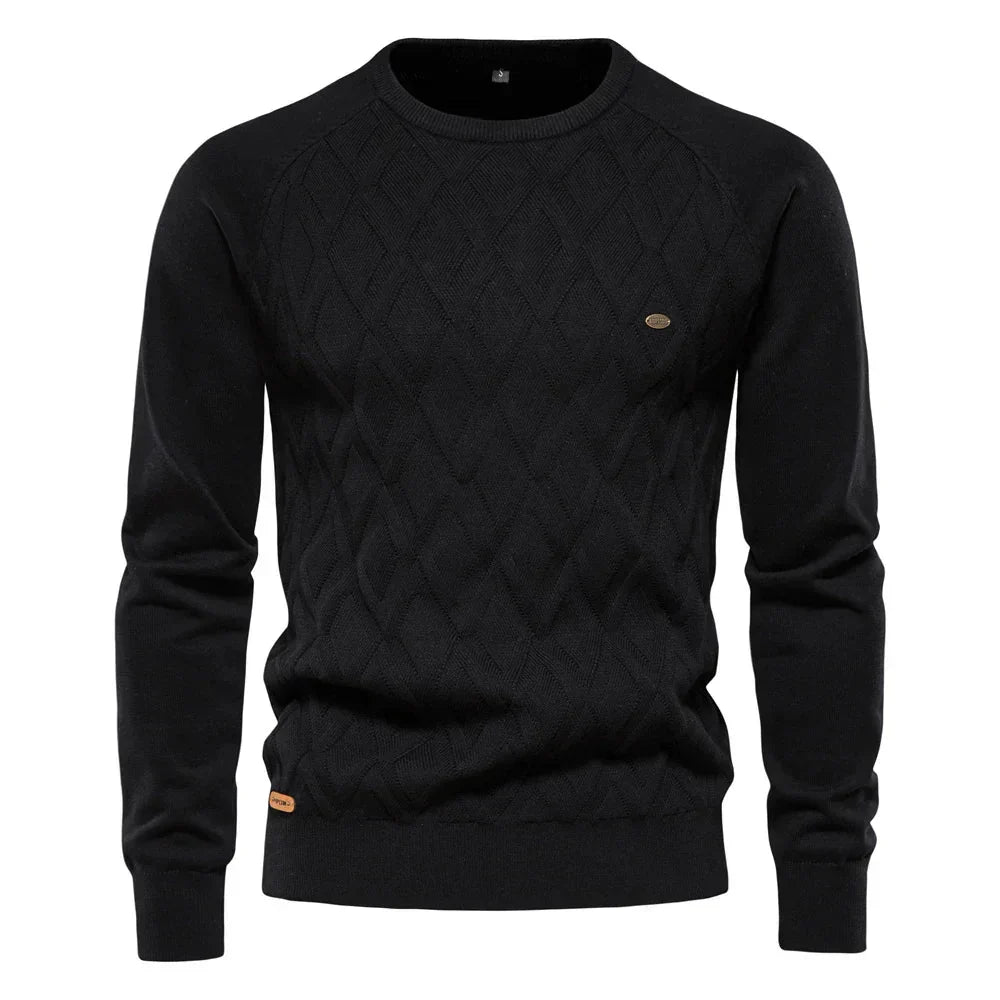 Daniel | Męski Sweter w Kratę