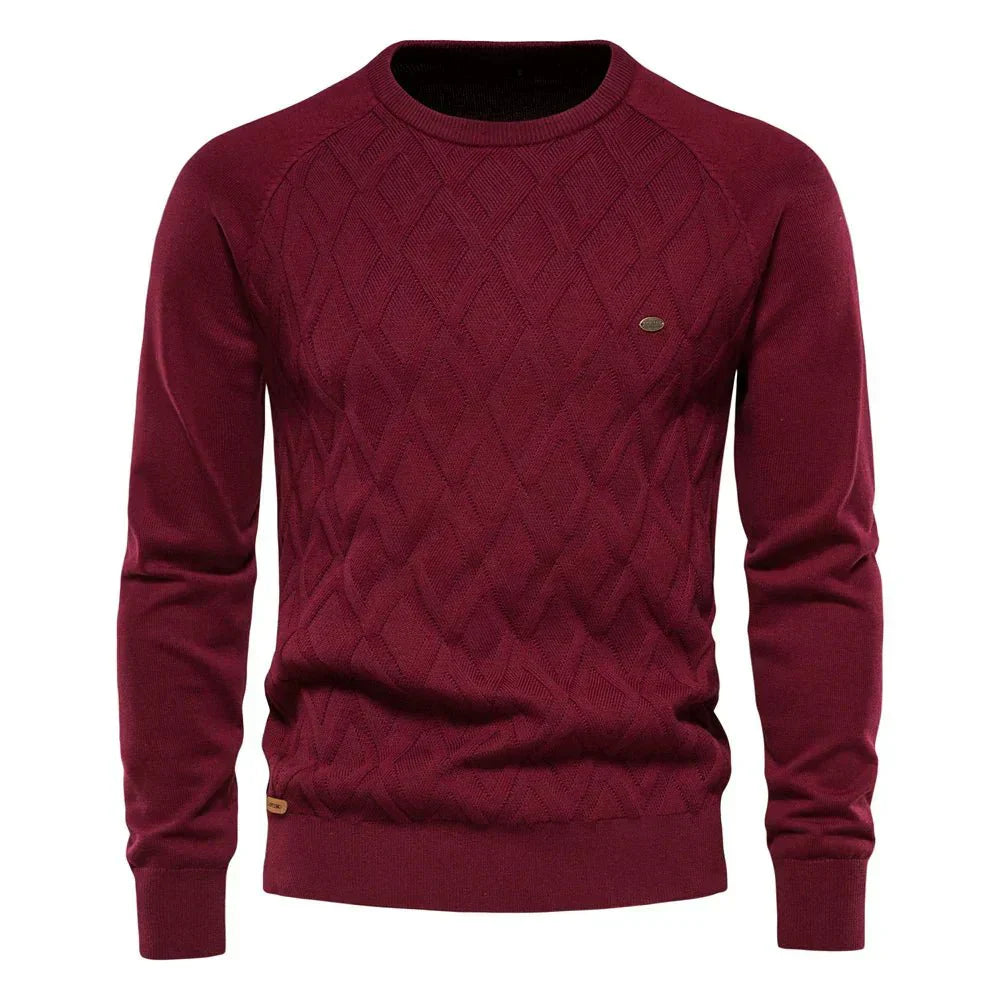 Daniel | Męski Sweter w Kratę