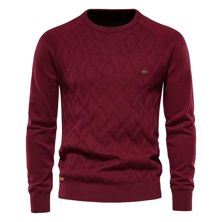 Daniel | Męski Sweter w Kratę