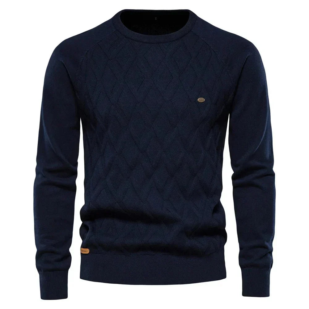 Daniel | Męski Sweter w Kratę