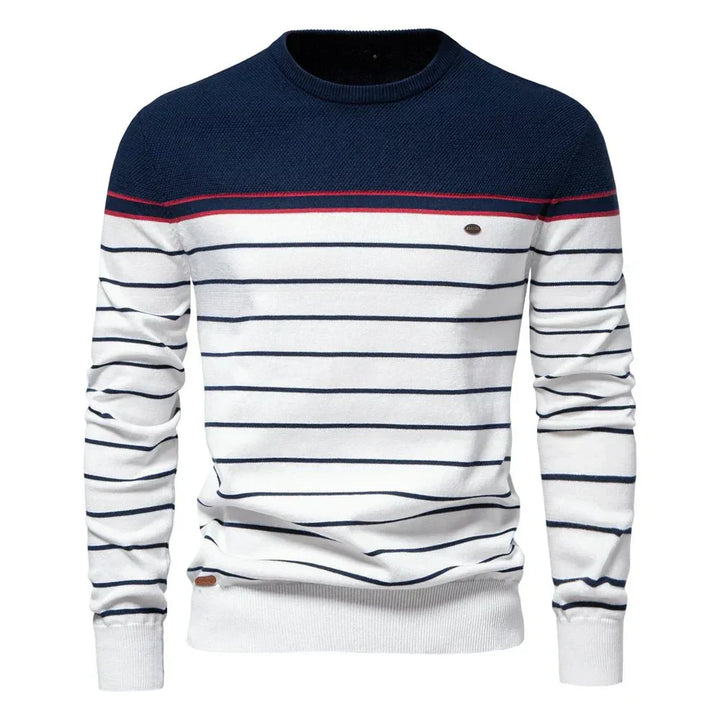 Sebastian | Męski Sweter z Wzorem w Paski