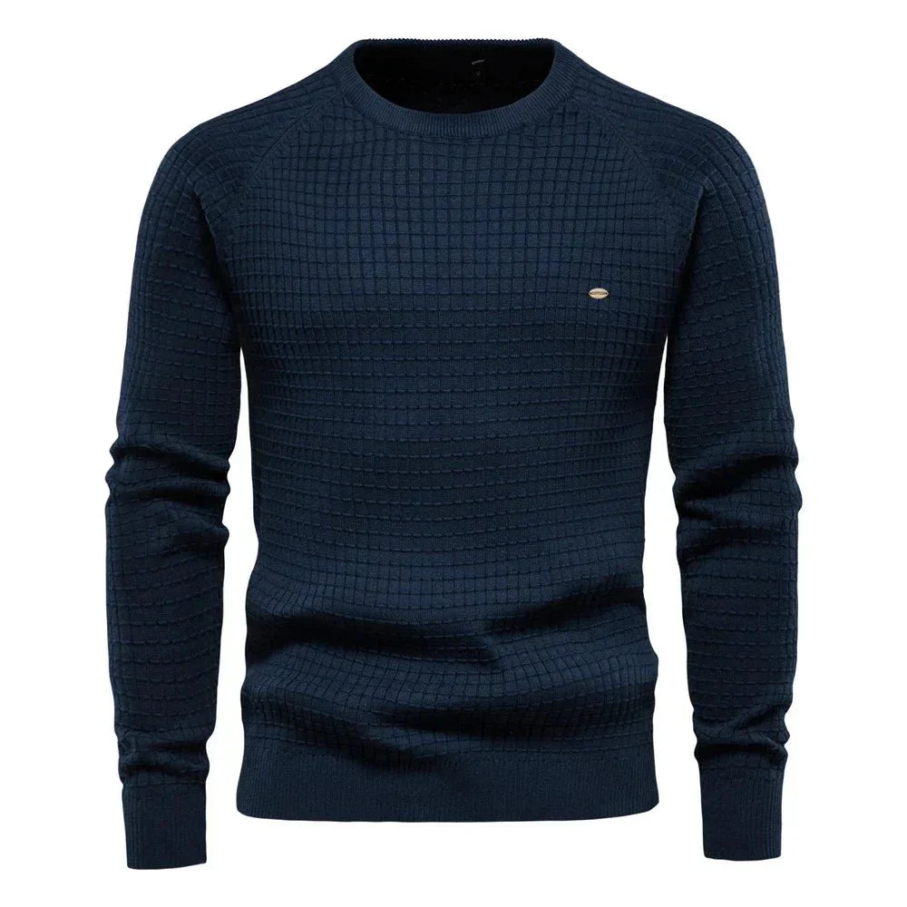 Vincent | Sweter z Wzorem Siatkowym