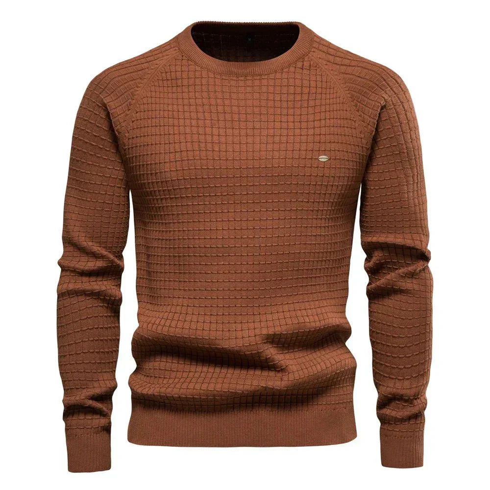 Vincent | Sweter z Wzorem Siatkowym