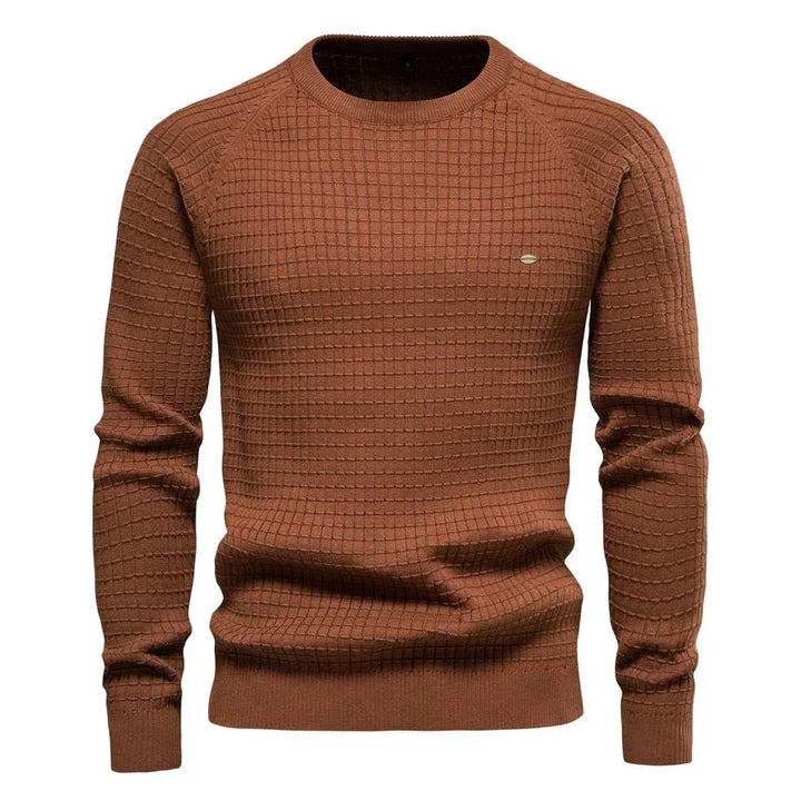 Vincent | Sweter z Wzorem Siatkowym