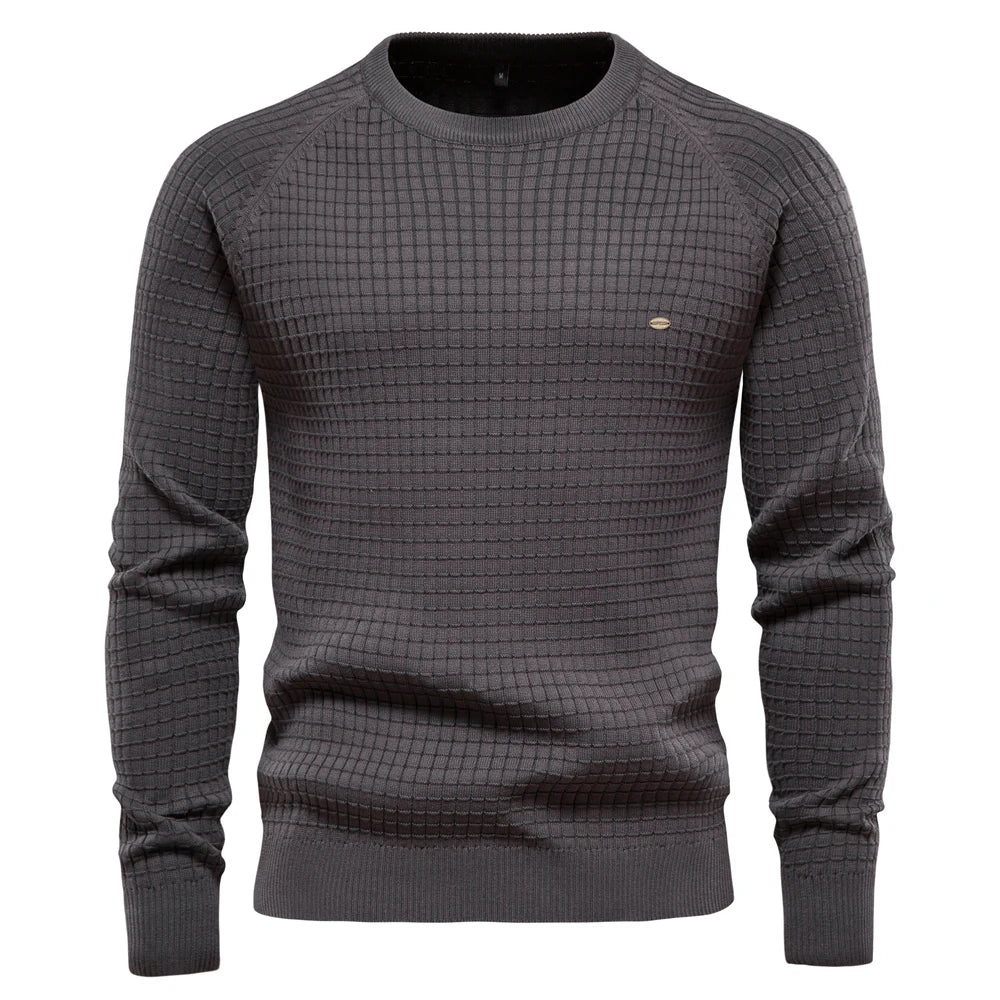 Vincent | Sweter z Wzorem Siatkowym
