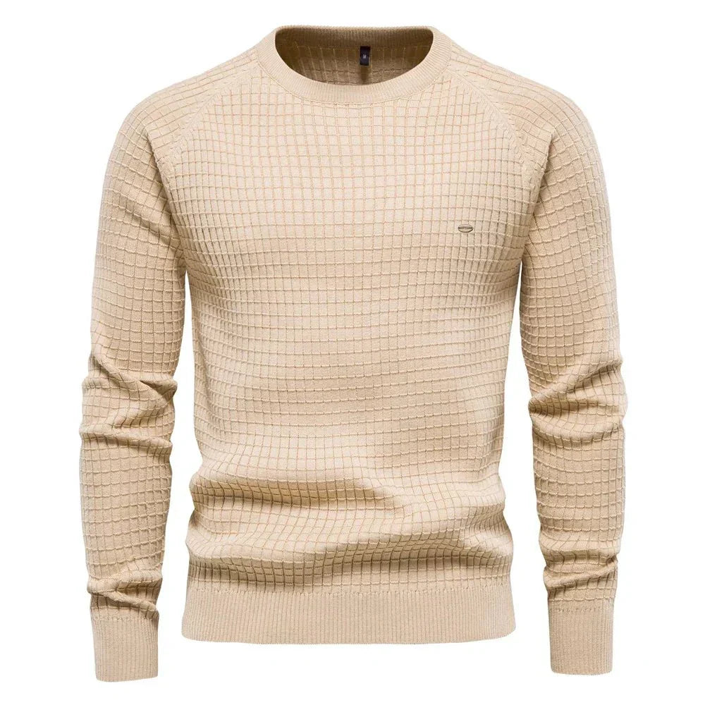 Vincent | Sweter z Wzorem Siatkowym