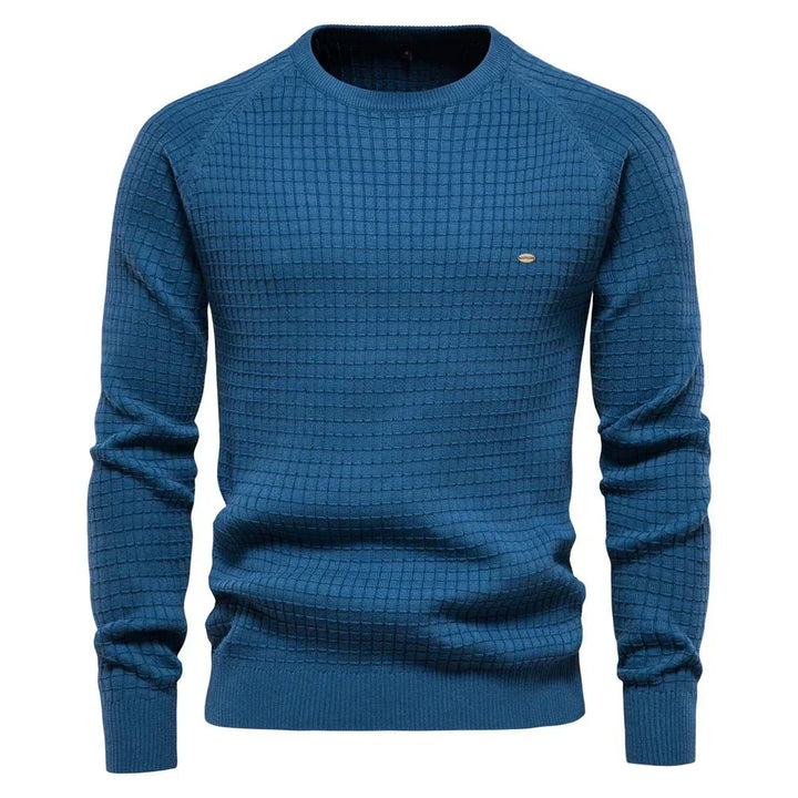 Vincent | Sweter z Wzorem Siatkowym